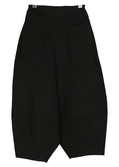 Boutique Black Lantern Wide Leg Crop Pants Spring