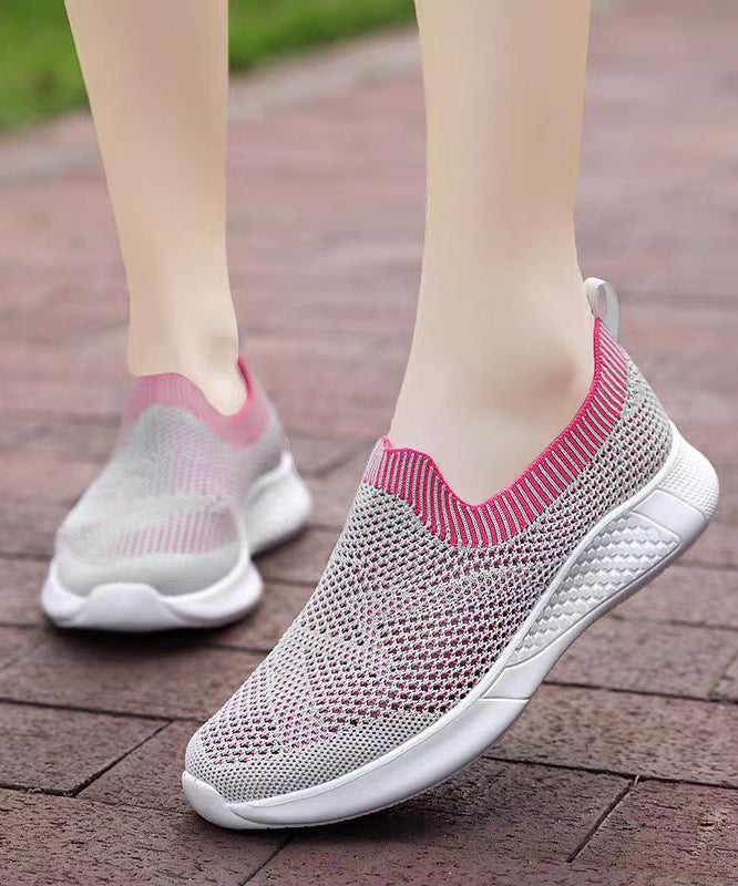 Boutique Flat Shoes for Black Knit Fabric