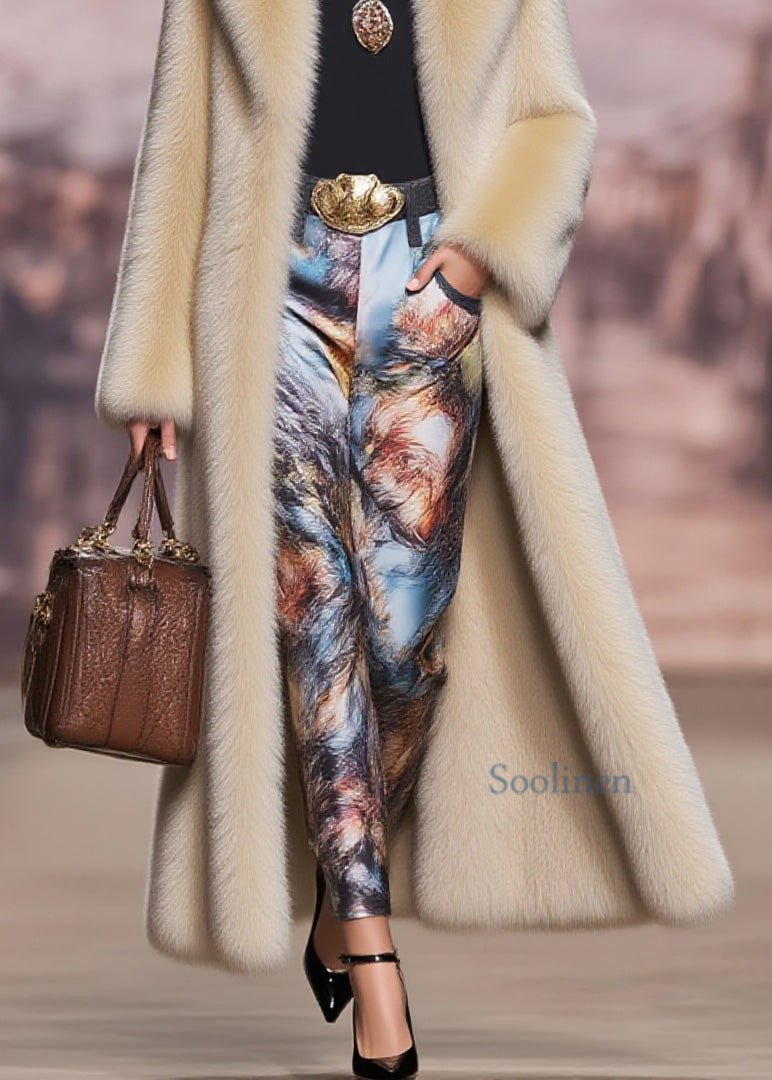 Boutique Peter Pan Collar Pockets Faux Fur Trench Winter