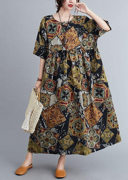 Boutique Print Summer Half Sleeve Dresses