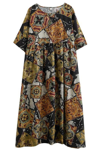 Boutique Print Summer Half Sleeve Dresses