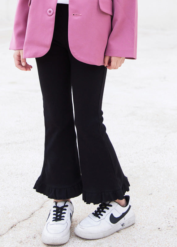 Boutique Purple Ruffled Flared Pants