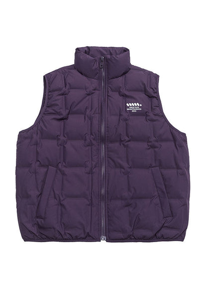 Boutique Purple Stand Collar Duck Down Puffers Vest Winter