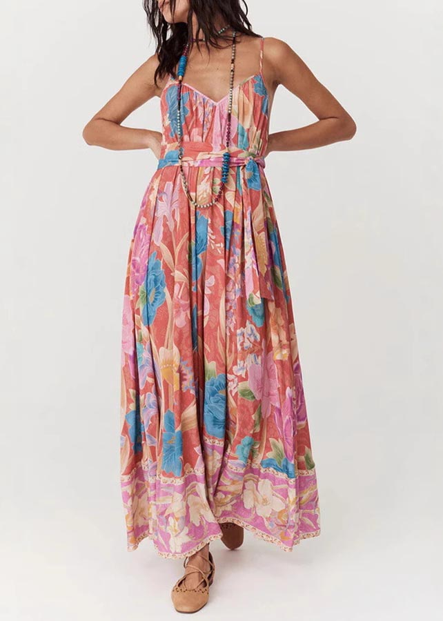 Boutique Red Oversized Print Sundress Summer