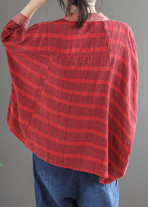 Boutique Red Button Peter Pan Collar Blouses Spring