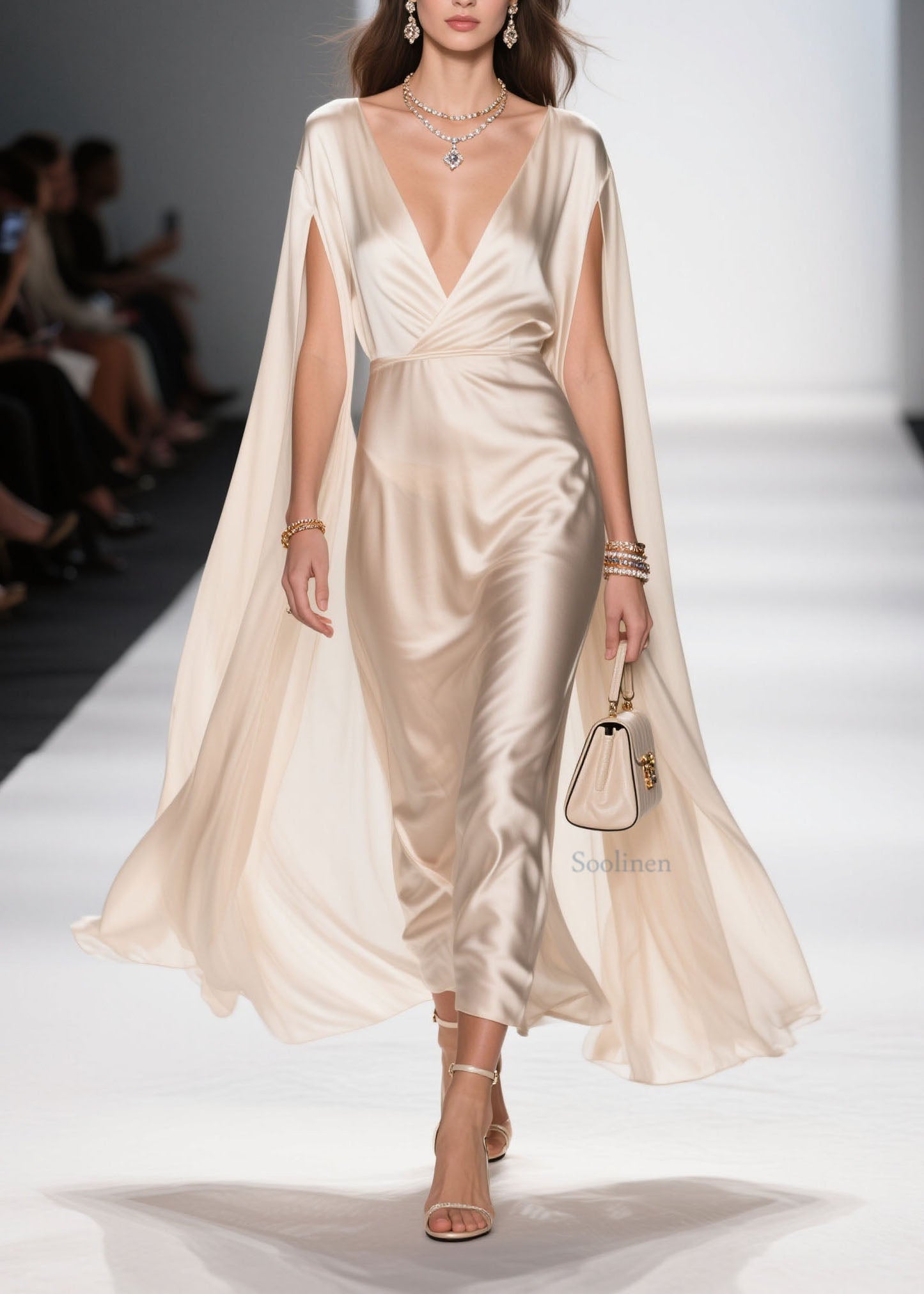 Boutique V Neck Patchwork Chiffon Long Dresses Summer