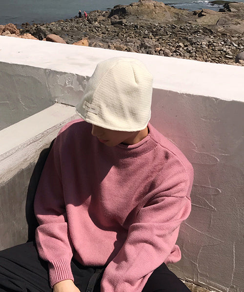 Boutique Versatile Grey Woolen Bucket Hat