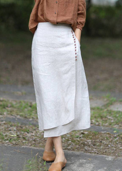 Boutique Black Asymmetrical Design Elastic Waist a Line Skirts Spring