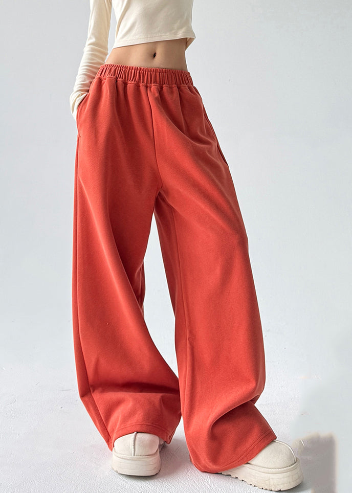 Boutique Yellow Elastic Waist Pockets Pants Spring