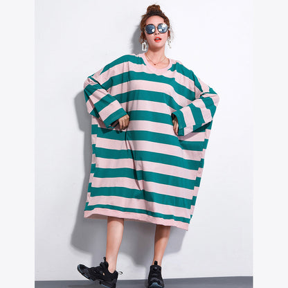 Brand Dress Striped Dresses Long Shirt