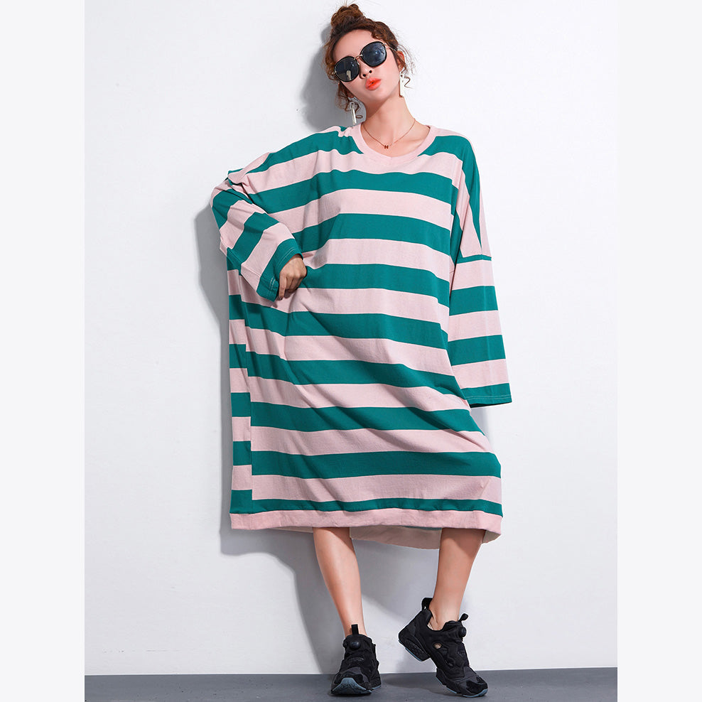 Brand Dress Striped Dresses Long Shirt