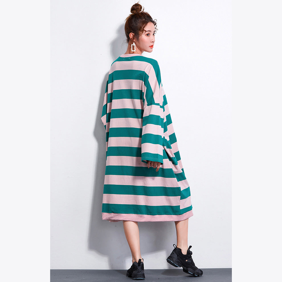 Brand Dress Striped Dresses Long Shirt