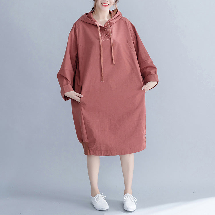 Brand Lady Hooded Female Loose Dress