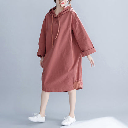 Brand Lady Hooded Female Loose Dress