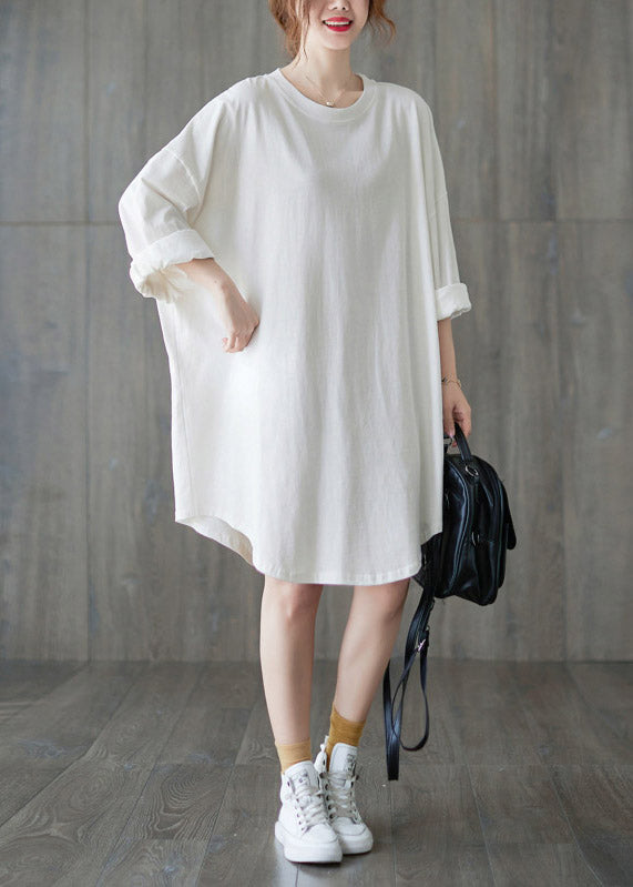 Brief White O-neck Cotton Long T Shirts Long Sleeve