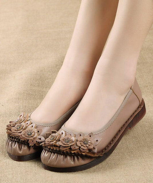Brown Cowhide Leather Penny Loafers Splicing Penny Loafers