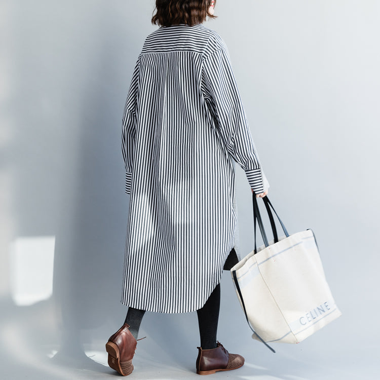 Buy Gray Cotton Clothes for Metropolitan Museum Work Art High Neck Batwing Sleeve Dress