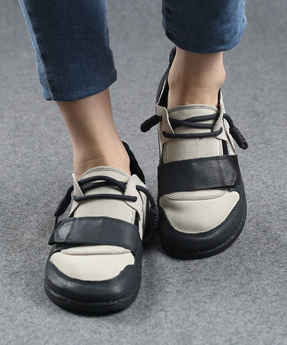 Beige Flat Shoes for Splicing Flat Feet Shoes
