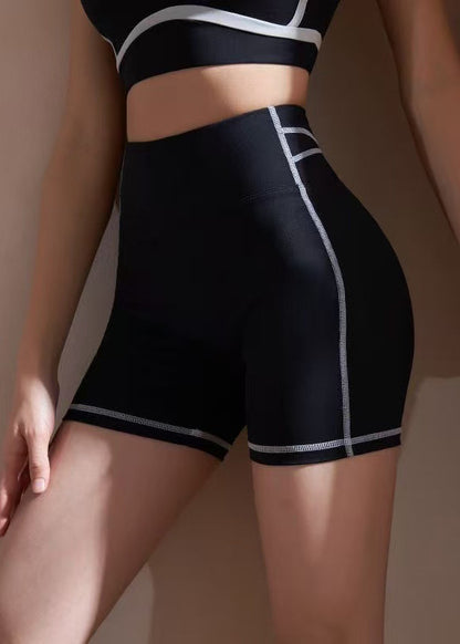 Black High Waist Workout Gym Shorts Running Shorts Riding Leggings