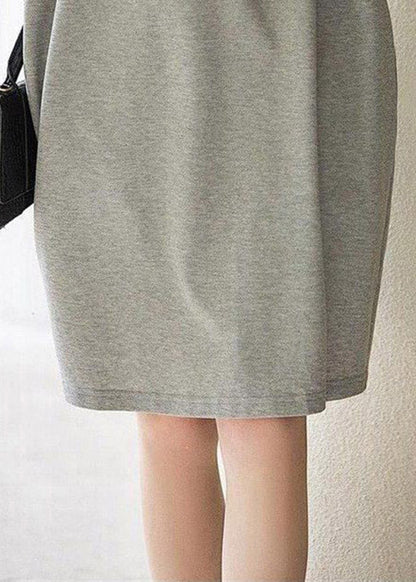 Print3 Peter Pan Collar Button Cotton Maxi Dresses Short Sleeve