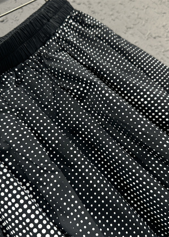 Colorblock Wrinkled Pockets Patchwork Cotton a Line Skirts Fall
