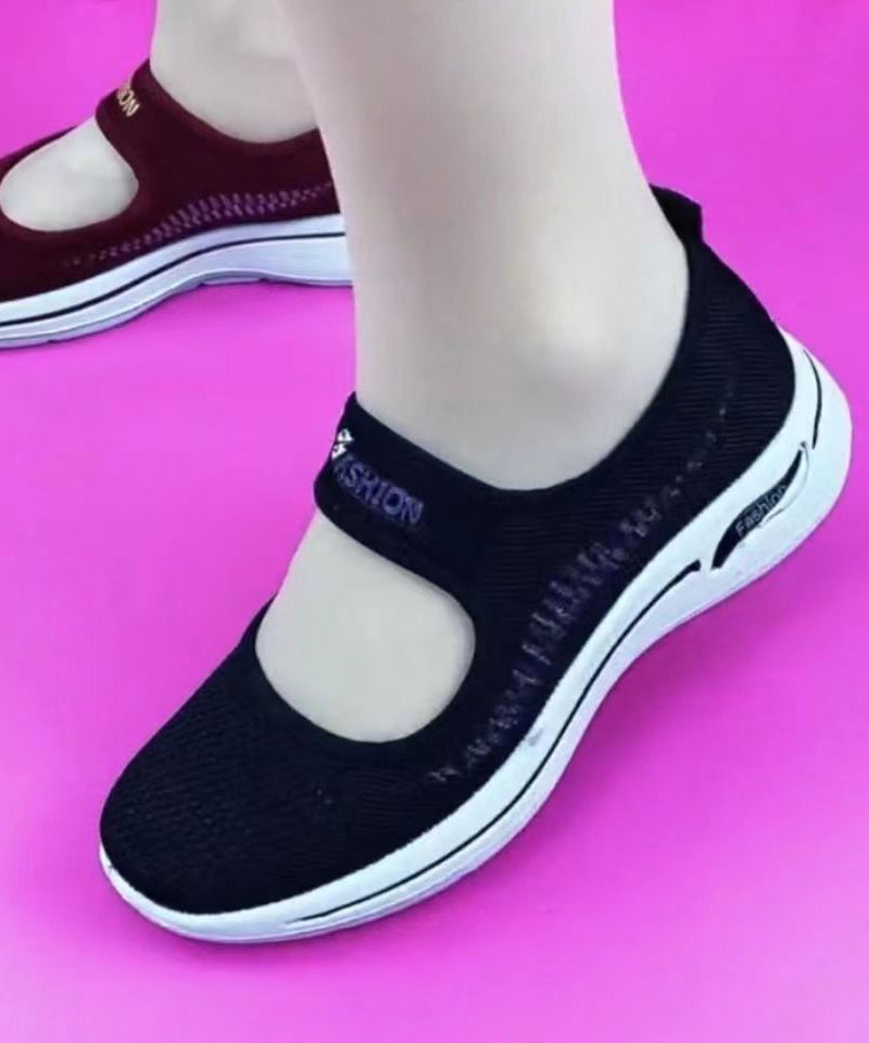 Comfy Flat Feet Shoes Mulberry Breathable Mesh