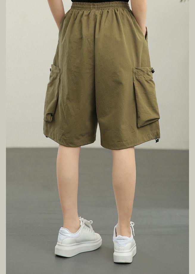 Green High Waist Hot Pants Summer