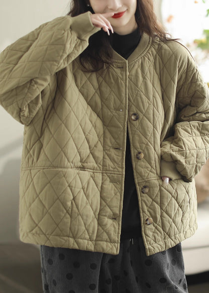 Brown Oversized Warm Fine Cotton Filled Coats Winter