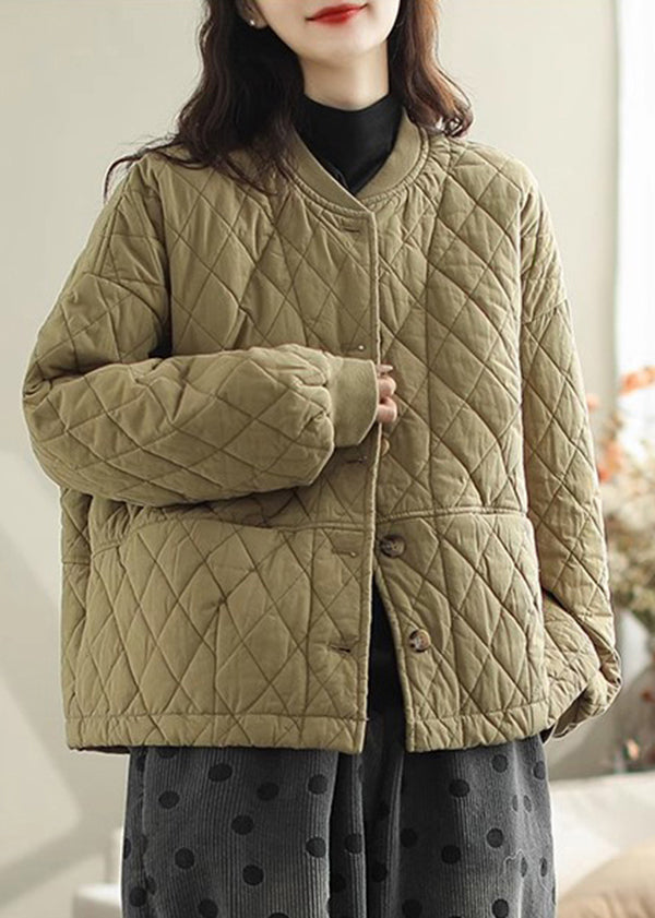 Brown Oversized Warm Fine Cotton Filled Coats Winter