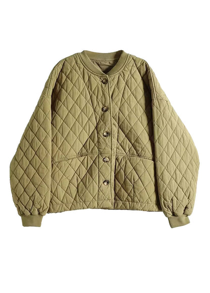 Brown Oversized Warm Fine Cotton Filled Coats Winter