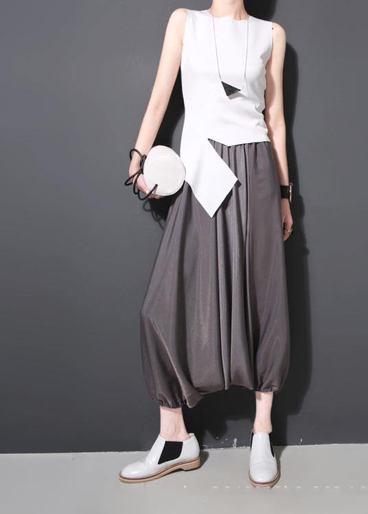 Grey Chiffon Lantern Pants Summer