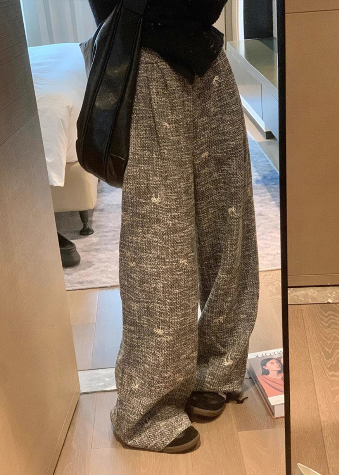 Khaki High Waist Wide Leg Pants Spring