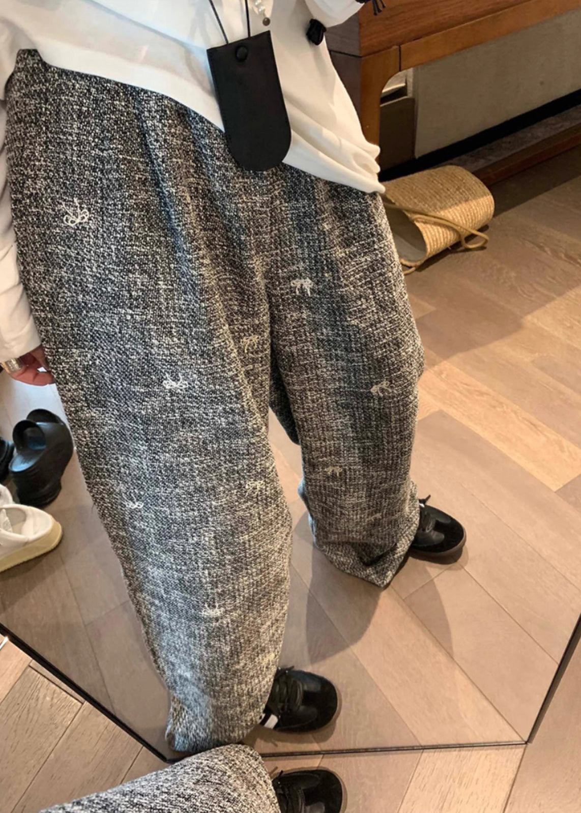 Khaki High Waist Wide Leg Pants Spring