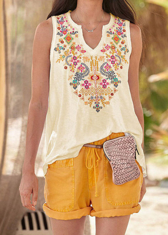 Light Yellow Style Top T Shirt Vest