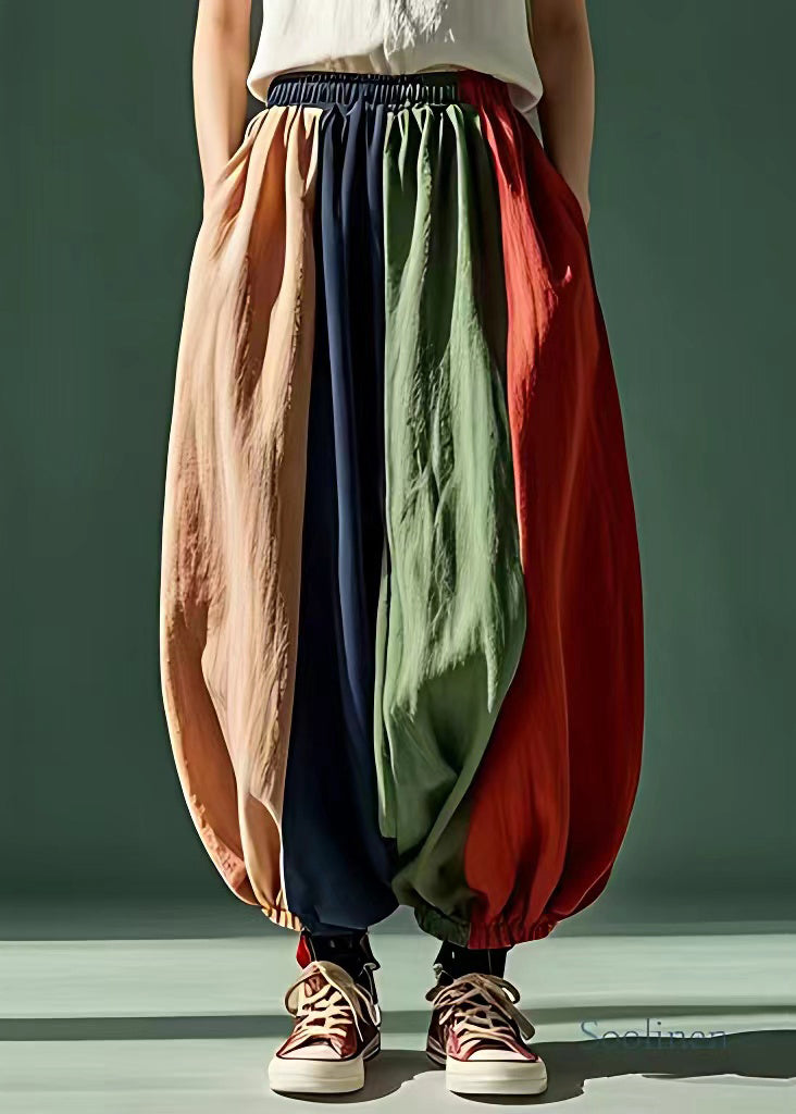Multicolor Pockets Lante Pants Summer