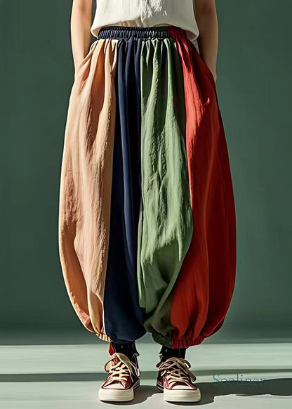 Multicolor Pockets Lante Pants Summer
