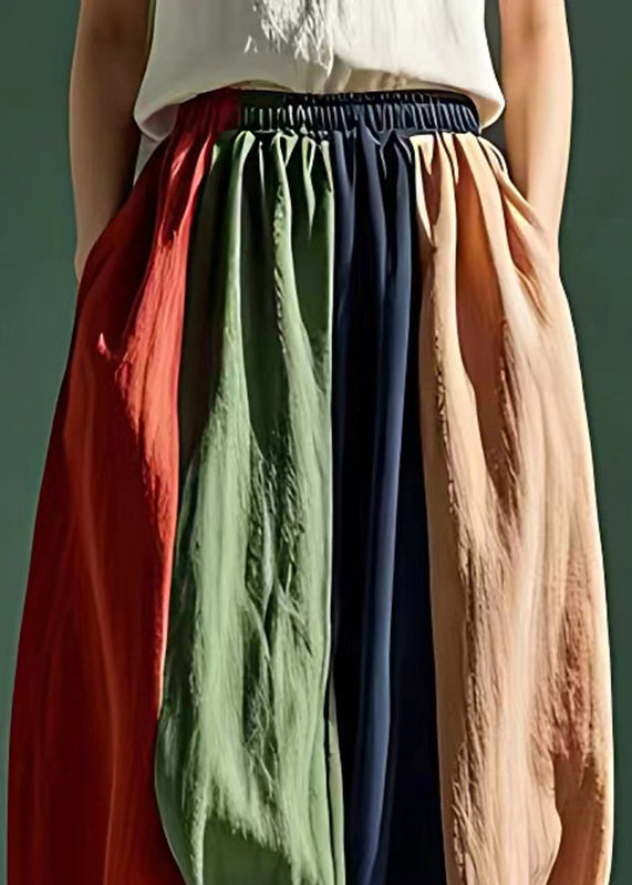 Multicolor Pockets Lante Pants Summer