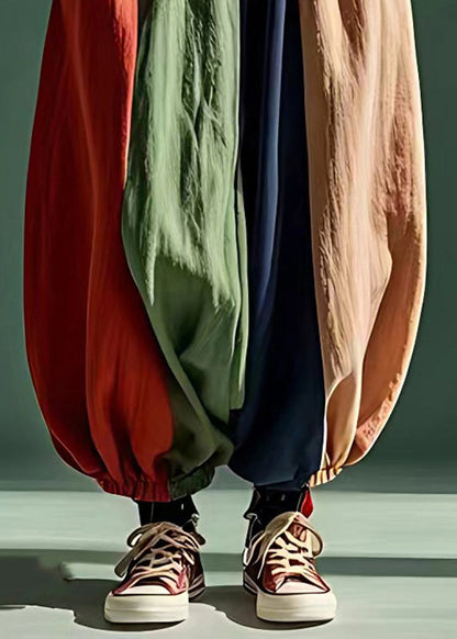 Multicolor Pockets Lante Pants Summer