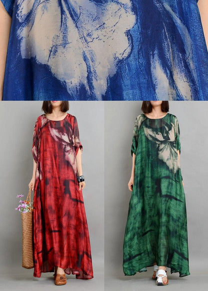 Red Print Asymmetrical Design Two Pieces Set