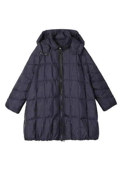 Red Zippered Button Removable Duck Down Coat Winter