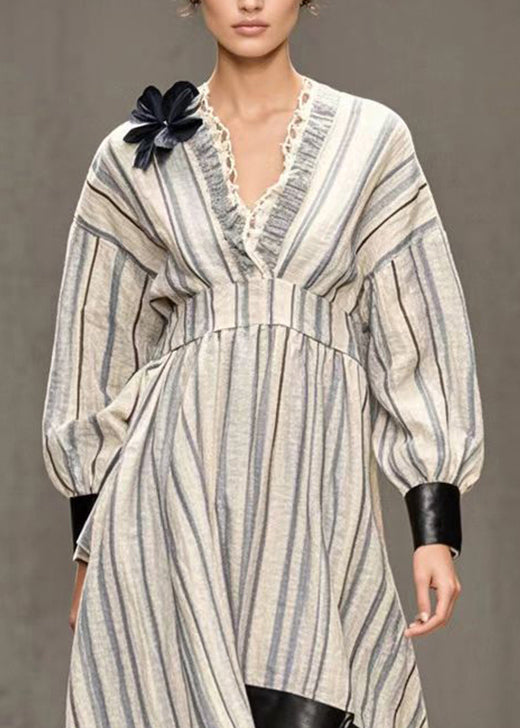 White Asymmetrical Patchwork Silk Velvet Vacation Dresses Spring