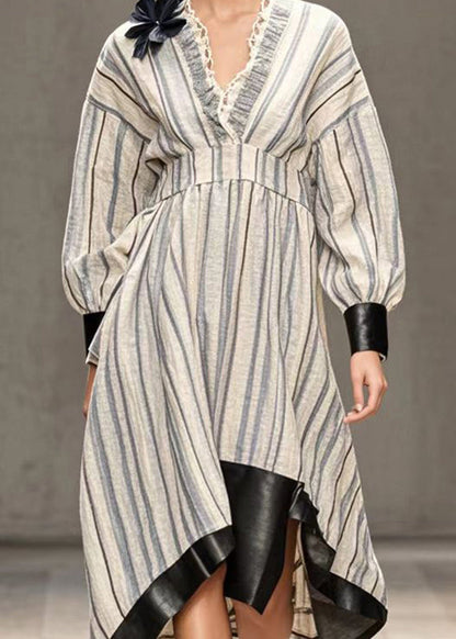 White Asymmetrical Patchwork Silk Velvet Vacation Dresses Spring