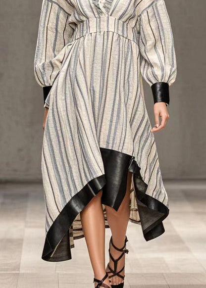 White Asymmetrical Patchwork Silk Velvet Vacation Dresses Spring