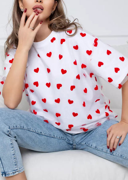 White O Neck Tulle Patchwork T Shirts Summer