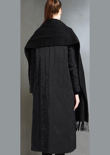 Black Duck Down Coat Zippered Parka Wild Coats