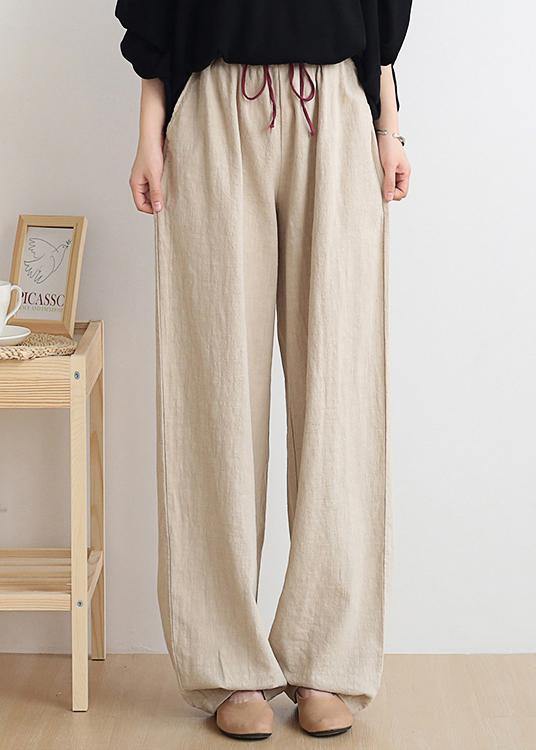 Yellow Geometry Trousers New Spring and Summer Bloomers Linen High Waist Carrot Pants