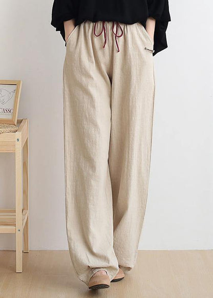 Color Geometry Trousers New Spring and Summer Bloomers Linen High Waist Carrot Pants