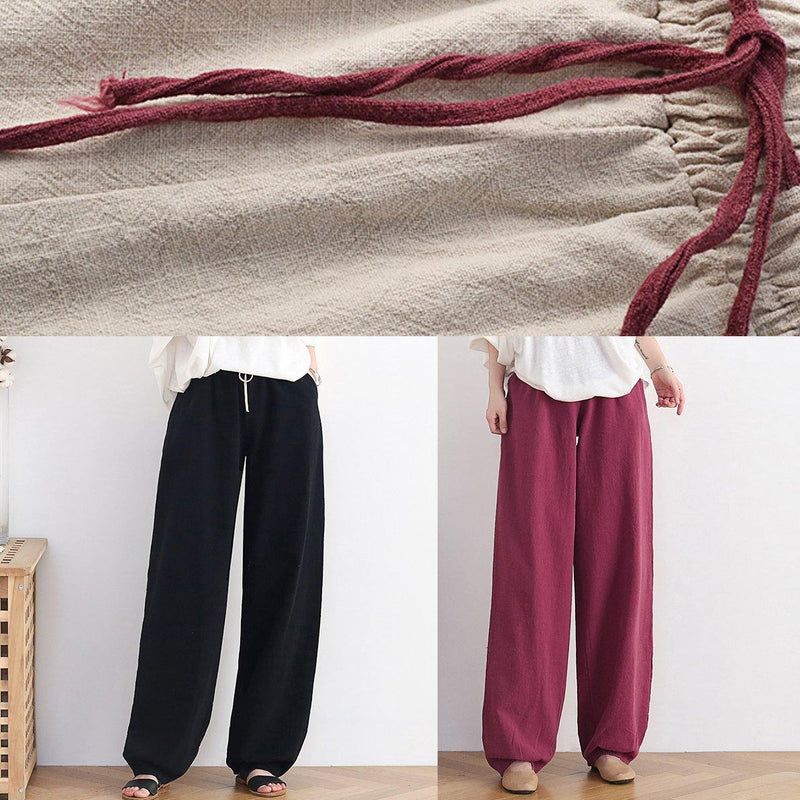 Gray Geometry Trousers New Spring and Summer Bloomers Linen High Waist Carrot Pants