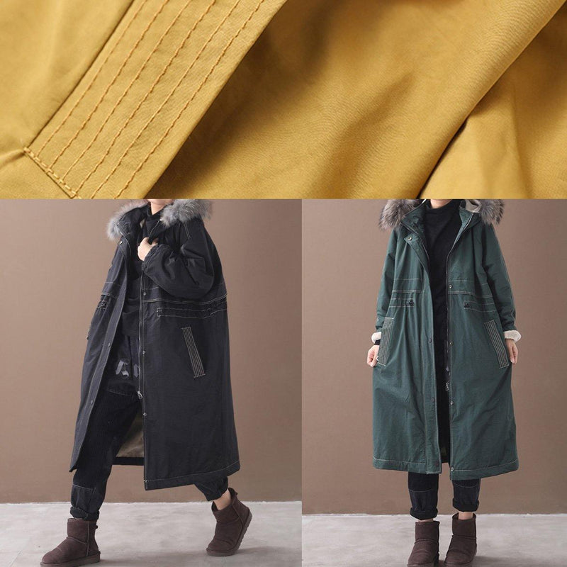 Jackets & Coats Hooded Outwear Army Green Drawstring Coat