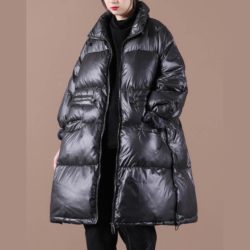 Snow Jackets Outwear Black Stand Collar Thick Warm Winter Coat